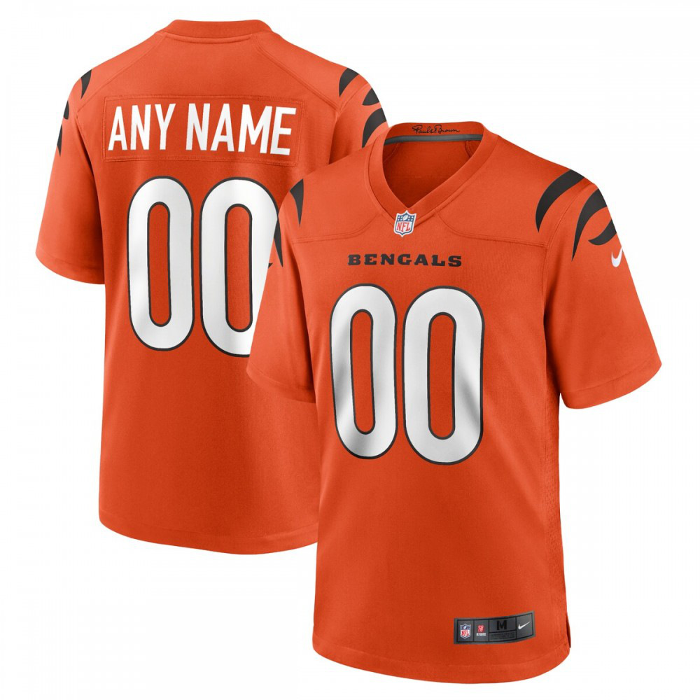 Cincinnati Bengals Nike Youth Alternate Game Custom Jersey - Orange-GridironStore